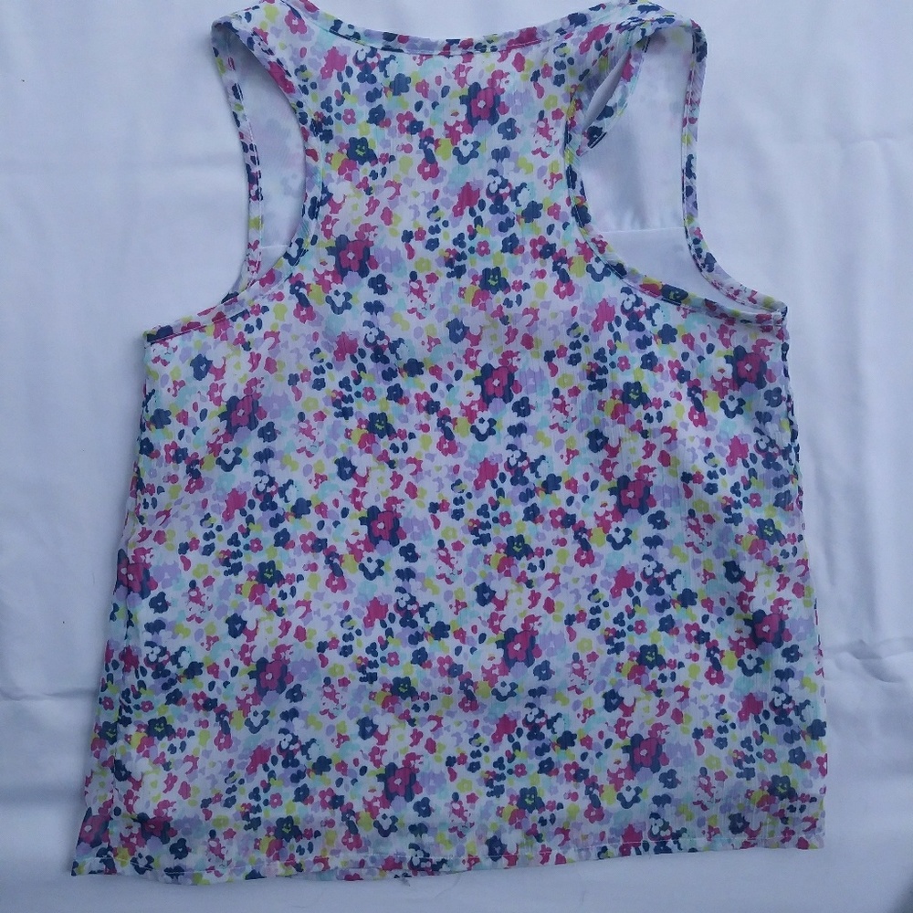 FLORAL SLEEVELESS BLOUSE TOP - Picture 2 of 2